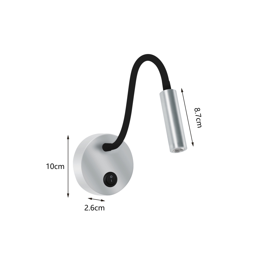 Brilagi - LED Гъвкав аплик MAYA LED/3W/230V 4000K сребрист