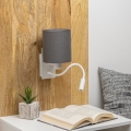 Brilagi - LED Гъвкав аплик NUBILA 1xE27/25W/230V + LED/3W бял/антрацит