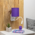 Brilagi - LED Гъвкав аплик NUBILA 1xE27/25W/230V + LED/3W бял/лилава