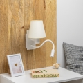 Brilagi - LED Гъвкав аплик NUBILA 1xE27/25W/230V + LED/3W бял/кремав