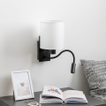 Brilagi - LED Гъвкав аплик NUBILA 1xE27/25W/230V + LED/3W черен/бял