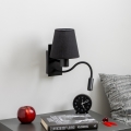 Brilagi - LED Гъвкав аплик NUBILA 1xE27/25W/230V + LED/3W черен