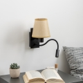 Brilagi - LED Гъвкав аплик NUBILA 1xE27/25W/230V + LED/3W черен/светлокафяво