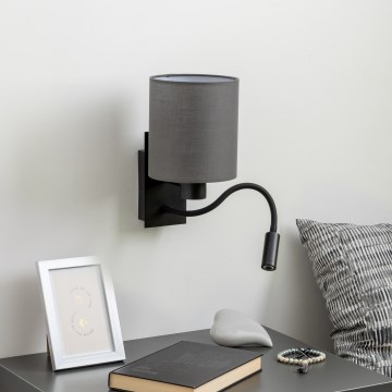 Brilagi - LED Гъвкав аплик NUBILA 1xE27/25W/230V + LED/3W черен/антрацит