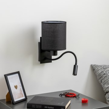 Brilagi - LED Гъвкав аплик NUBILA 1xE27/25W/230V + LED/3W черен