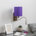 Brilagi - LED Гъвкав аплик NUBILA 1xE27/25W/230V + LED/3W матов хром/лилава