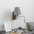 Brilagi - LED Гъвкав аплик NUBILA 1xE27/25W/230V + LED/3W матов хром/сив