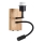 Brilagi - LED Гъвкав аплик NUBILA WOOD 1xE27/25W/230V + LED/3W дъб/черен