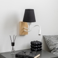 Brilagi - LED Гъвкав аплик NUBILA WOOD 1xE27/25W/230V + LED/3W дъб/черен