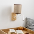 Brilagi - LED Гъвкав аплик NUBILA WOOD 1xE27/25W/230V + LED/3W дъб/кафяв