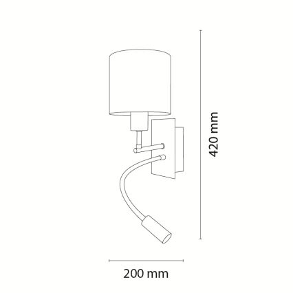 Brilagi - LED детска гъвкава стенна лампа BOBO 1xE27/25W/230V + LED/3W черна/бяла/с мотив зайчета