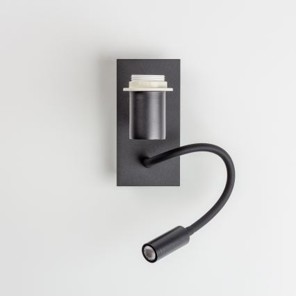 Brilagi - LED гъвкава детска стенна лампа BOBO 1xE27/25W/230V + LED/3W черна/бяла/зайчета
