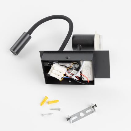 Brilagi - LED детска гъвкава настенна лампа BOBO 1xE27/25W/230V + LED/3W черна/бяла/с животински мотиви