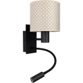 Brilagi - LED гъвкава настенна лампа BOBO 1xE27/25W/230V + LED/3W черна/бежова/на точки