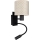 Brilagi - LED гъвкава настенна лампа BOBO 1xE27/25W/230V + LED/3W черна/бежова/на точки