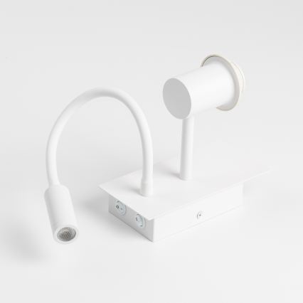 Brilagi - LED гъвкава стенна лампа NUBILA 1xE27/25W/230V + LED/3W бяла/оранжева