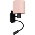 Brilagi - LED гъвкава стенна лампа BOBO 1xE27/25W/230V + LED/3W черна/розова