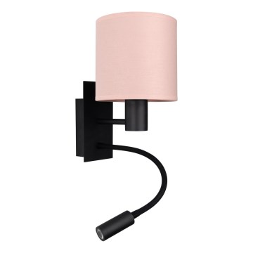 Brilagi - LED гъвкава стенна лампа BOBO 1xE27/25W/230V + LED/3W черна/розова