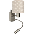 Brilagi - LED гъвкава стенна лампа BOBO 1xE27/25W/230V + LED/3W матов хром/бежова/на точки