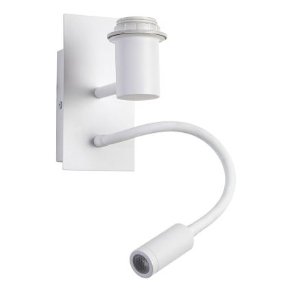 Brilagi - LED гъвкава стенна лампа NUBILA 1xE27/25W/230V + LED/3W бяла/жълта