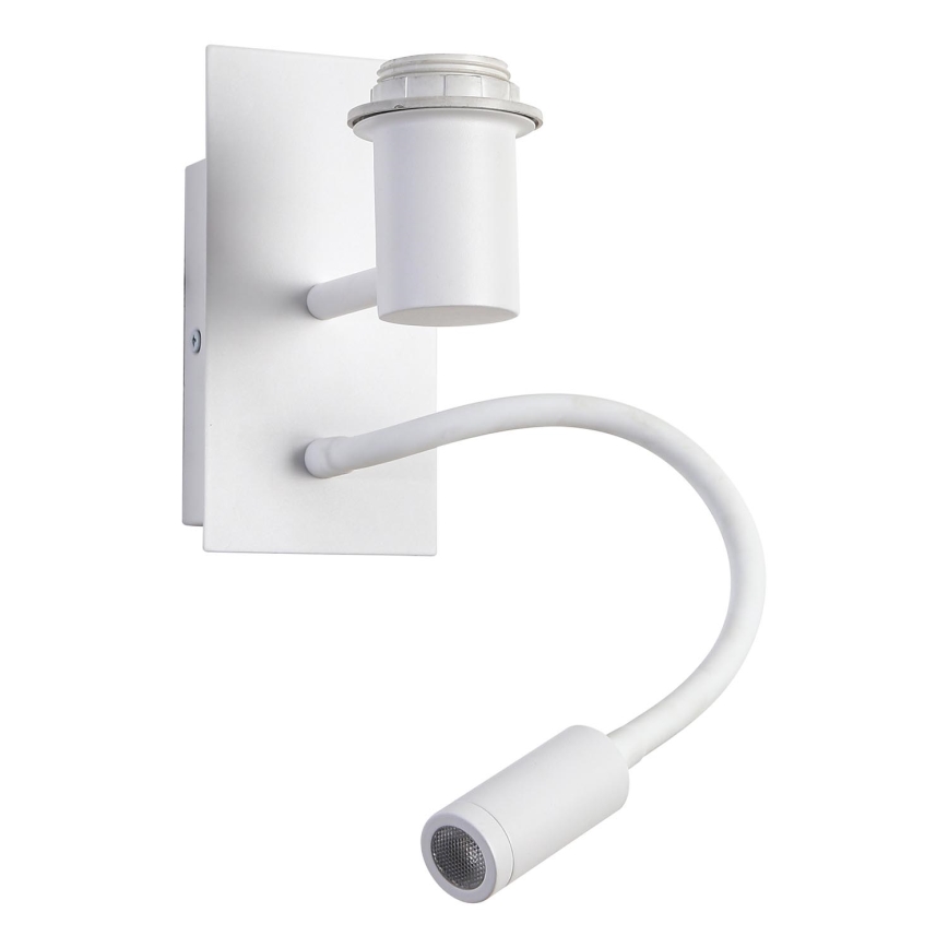 Brilagi - LED гъвкава стенна лампа NUBILA 1xE27/25W/230V + LED/3W бяла/жълта