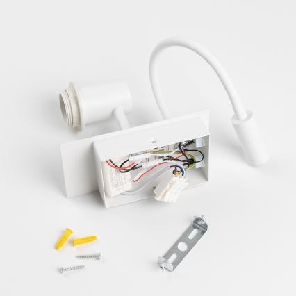 Brilagi - LED гъвкава стенна лампа NUBILA 1xE27/25W/230V + LED/3W бяла/жълта