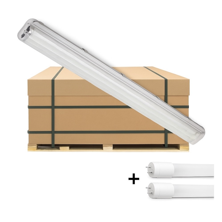 Brilagi - LED индустриална флуоресцентна лампа OPTIMA T8 2xG13/18W/230V 4000K IP65 128 см - палети 110 бр.