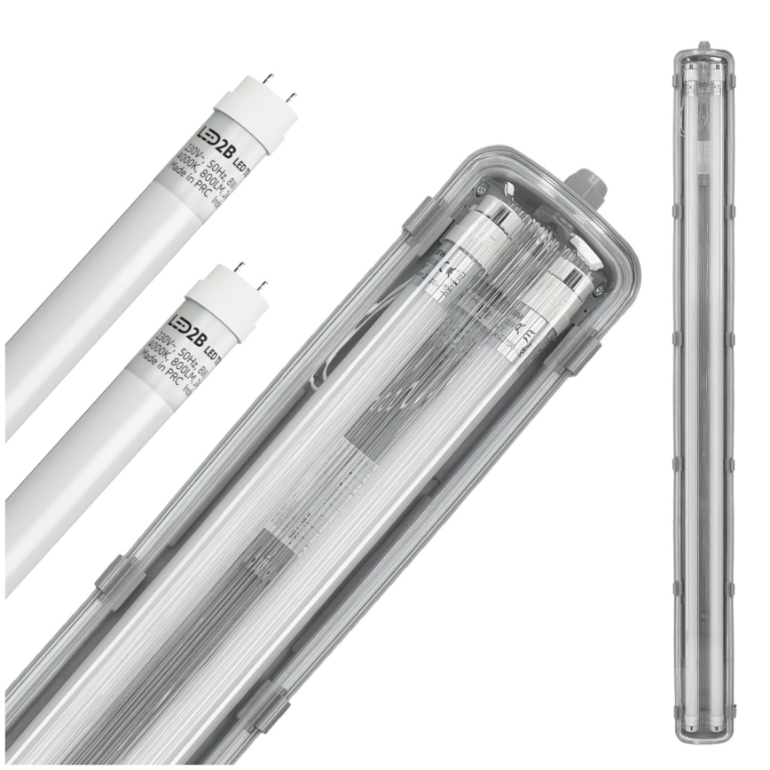 Brilagi - LED индустриална флуоресцентна лампа OPTIMA T8 2xG13/18W/230V 6500K IP65 128 см