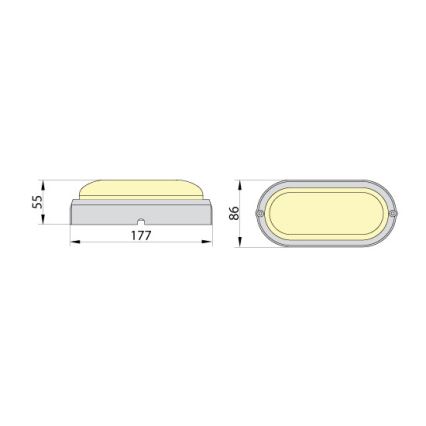 Brilagi - LED Индустриална лампа SIMA LED/12W/230V IP65 бяла