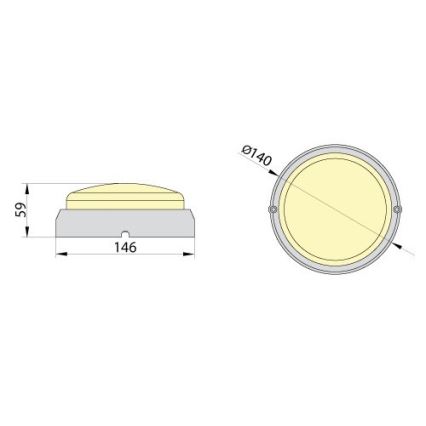Brilagi - LED Индустриално осветление за таван SIMA LED/12W/230V IP65 бяла