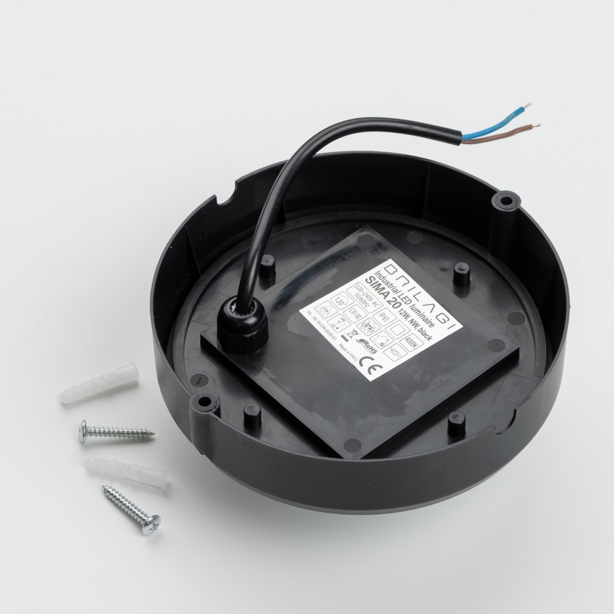 Brilagi - LED Индустриално осветление за таван SIMA LED/12W/230V IP65 черна
