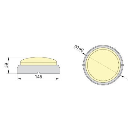 Brilagi - LED Индустриално осветление за таван SIMA LED/12W/230V IP65 черна