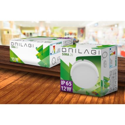 Brilagi - LED Индустриално осветление за таван SIMA LED/12W/230V IP65 черна