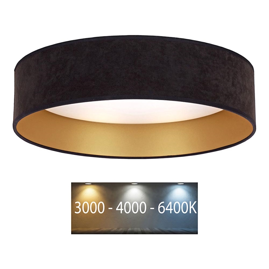 Brilagi - LED Лампа VELVET LED/12W/230V Ø 30 cм 3000K/4000K/6400K черна/златиста