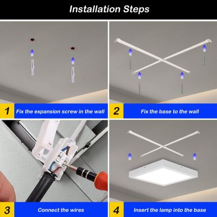 Brilagi - LED Плафон за баня FRAME LED/24W/230V 30x30 см 3000/4000/6000K IP44 бял