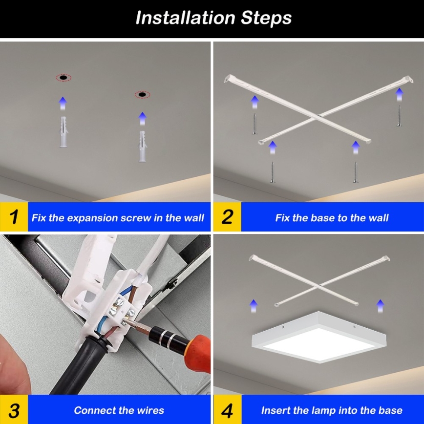 Brilagi - LED Плафон за баня FRAME LED/24W/230V 30x30 см 3000/4000/6000K IP44 бял