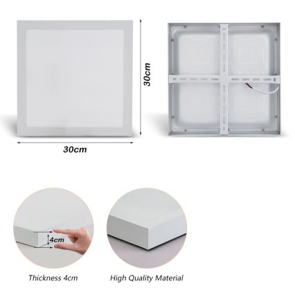 Brilagi - LED Плафон за баня FRAME LED/24W/230V 30x30 см 3000/4000/6000K IP44 бял