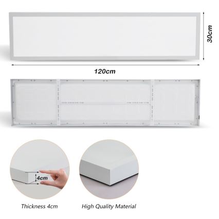 Brilagi - LED Плафон за баня FRAME LED/50W/230V 30x120 см 3000/4000/6000K IP44 бял