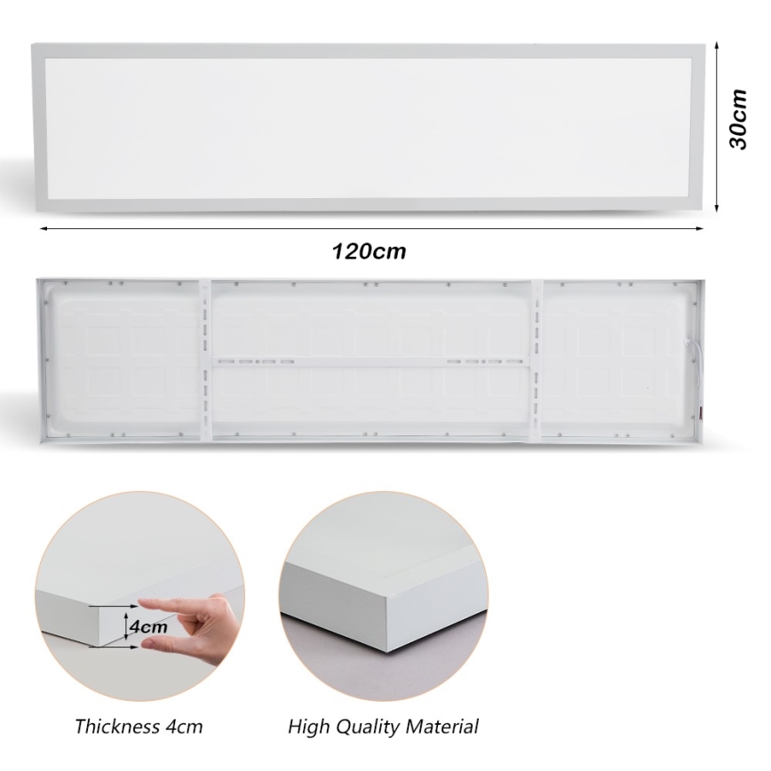 Brilagi - LED Плафон за баня FRAME LED/50W/230V 30x120 см 3000/4000/6000K IP44 бял