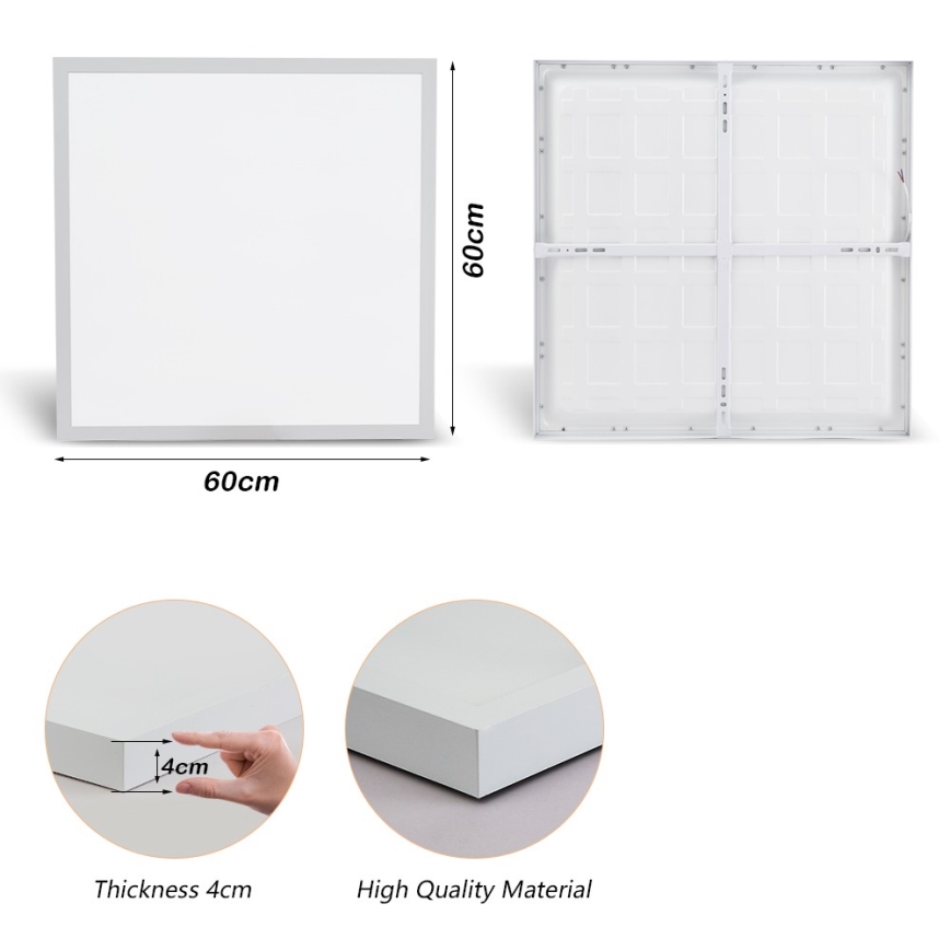 Brilagi - LED Плафон за баня FRAME LED/50W/230V 60x60 см 3000/4000/6000K IP44 бял