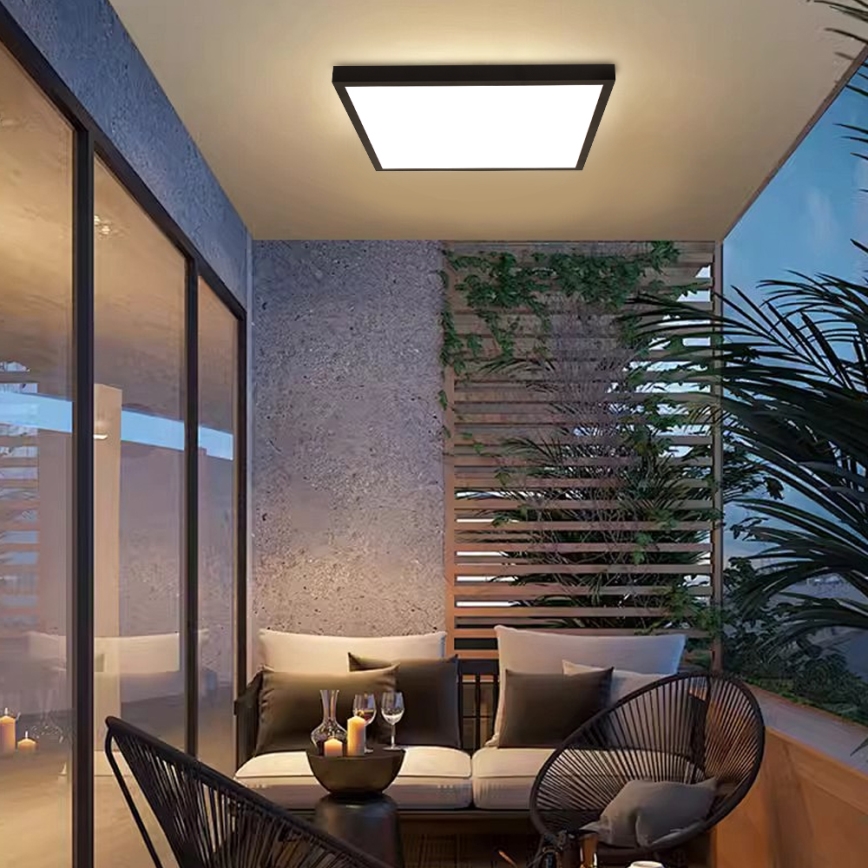 Brilagi - LED Плафон за баня FRAME LED/50W/230V 60x60 см 3000/4000/6000K IP44 черен