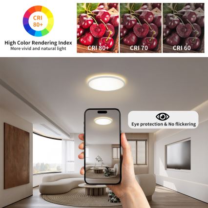 Brilagi - LED Плафон за баня ULTRA SLIM LED/12W/230V Ø 22,5 см бял IP54