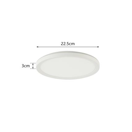 Brilagi - LED Плафон за баня ULTRA SLIM LED/12W/230V Ø 22,5 см бял IP54