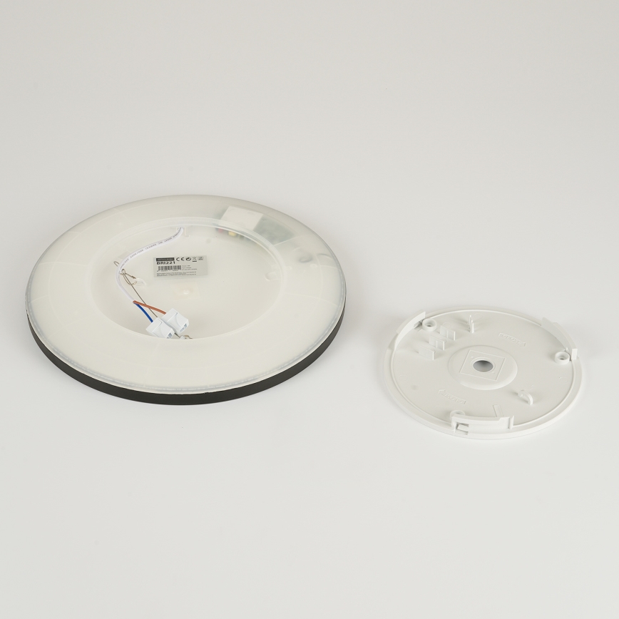 Brilagi - LED Плафон за баня ULTRA SLIM LED/12W/230V Ø 22,5 см черен IP54