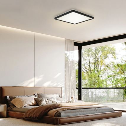 Brilagi - LED Плафон за баня ULTRA SLIM LED/18W/230V 30x30 см черен IP54