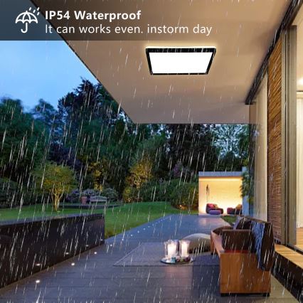 Brilagi - LED Плафон за баня ULTRA SLIM LED/24W/230V 42x42 см черен IP54