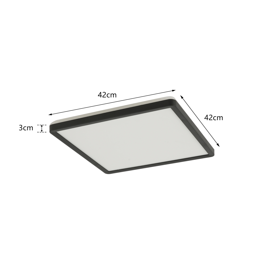Brilagi - LED Плафон за баня ULTRA SLIM LED/24W/230V 42x42 см черен IP54