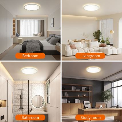 Brilagi - LED Плафон за баня ULTRA SLIM LED/24W/230V Ø 42 см бял IP54