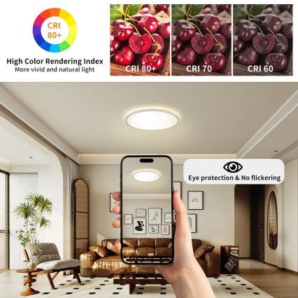 Brilagi - LED Плафон за баня ULTRA SLIM LED/24W/230V Ø 42 см бял IP54