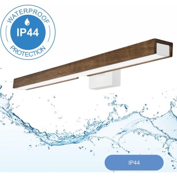 Brilagi - LED Лампа за огледало в баня WOODY MIRROR LED/12W/230V 60 см IP44 дъб/бял
